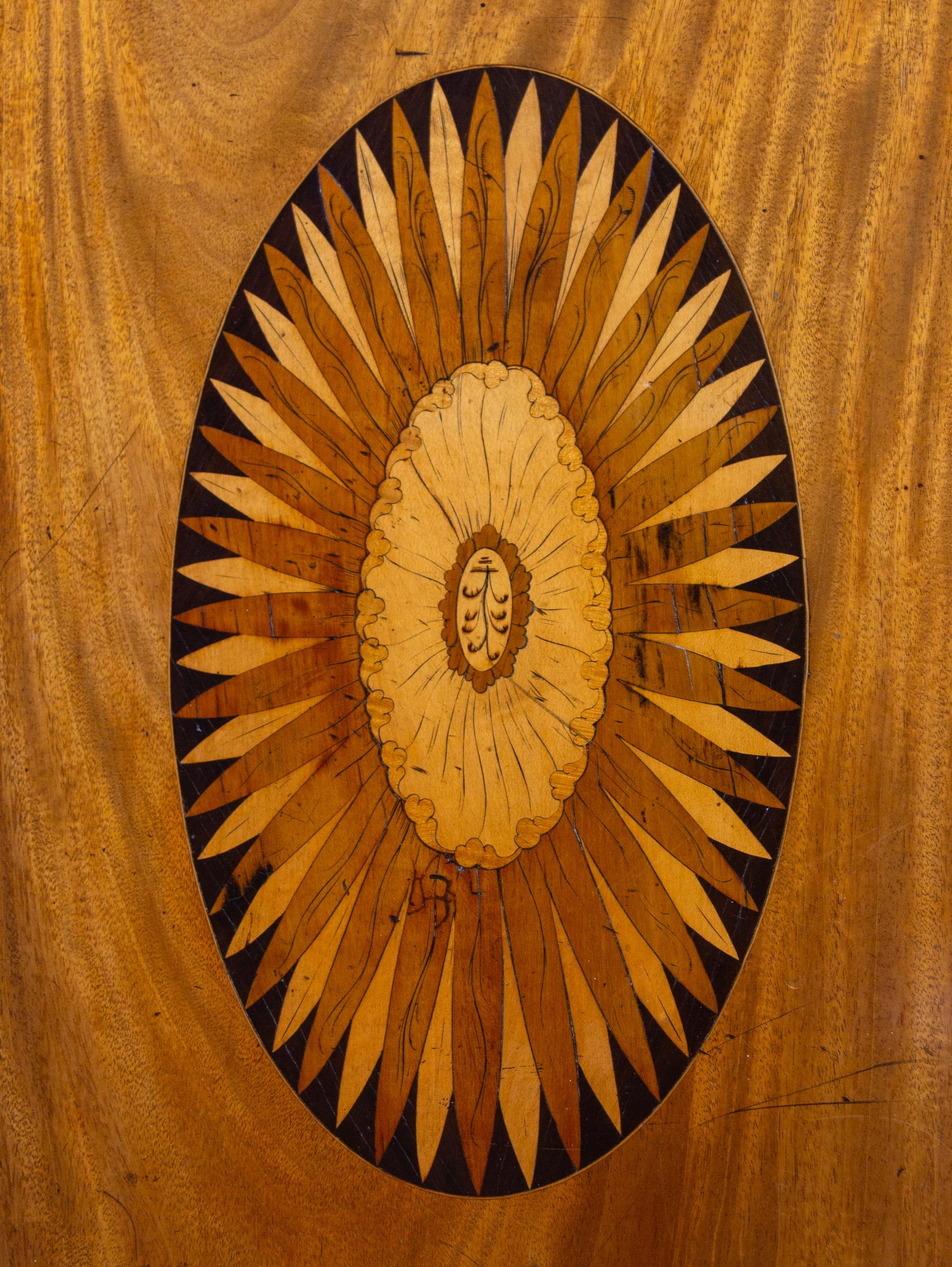 A George III Mahogany, Satinwood and Marquetry Pembroke Table