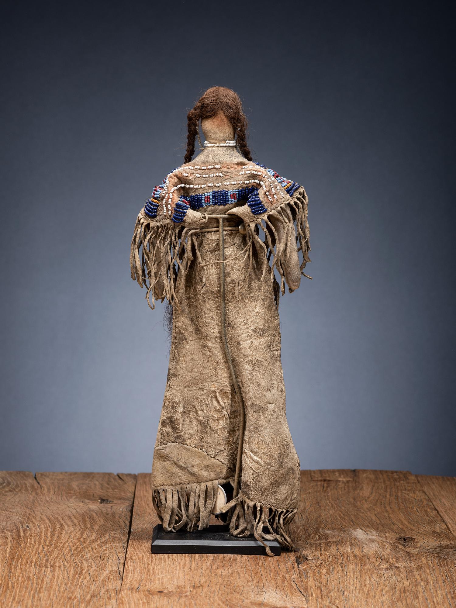 Cheyenne Beaded Hide Dress, with Brewer Made Doll