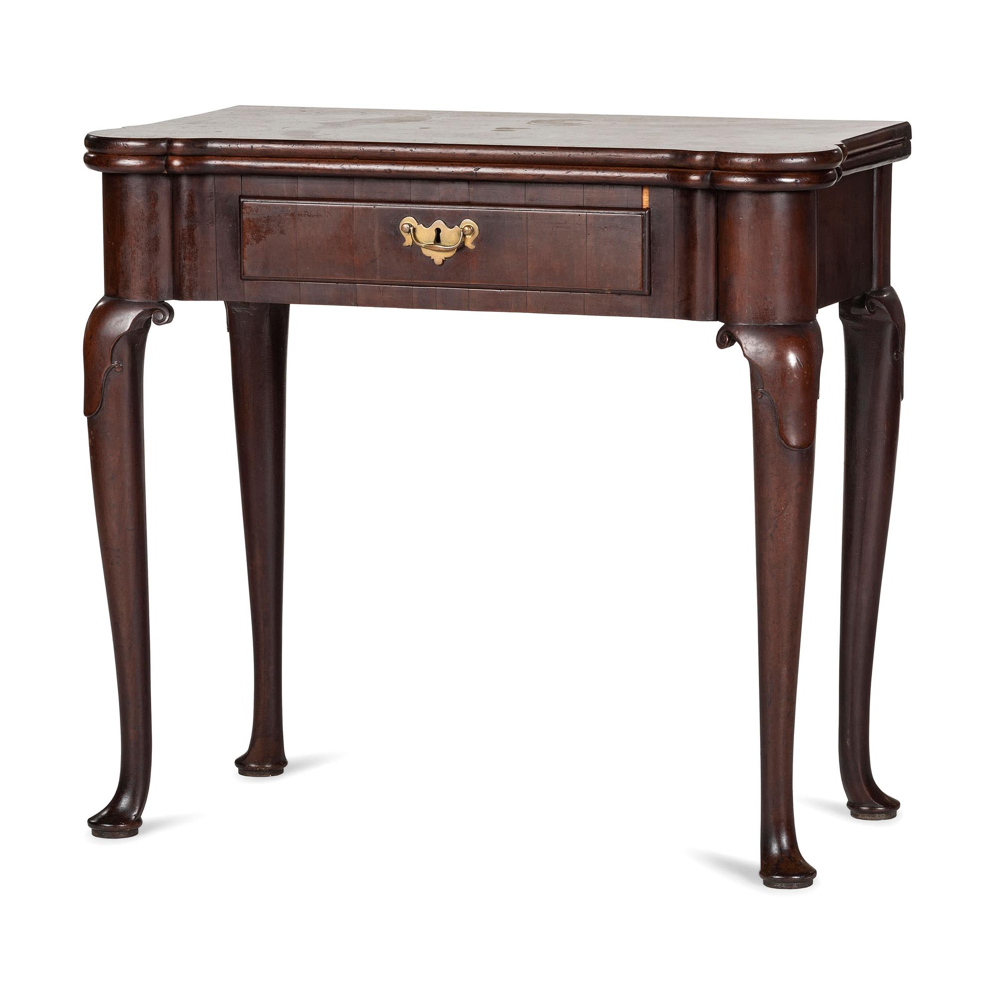 An English Veneered Walnut Games Table