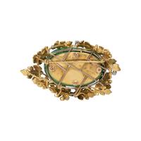 POLYCHROME ENAMEL AND DIAMOND WATERMELON BROOCH
