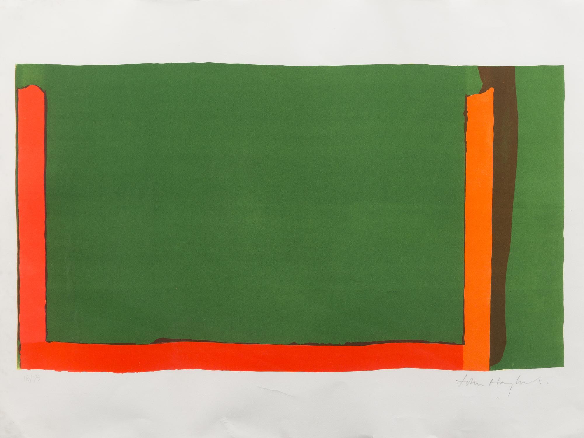 John Hoyland, (British, 1934-2011), Small Swiss Green, 1968