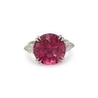 BULGARI, PINK SPINEL AND DIAMOND RING