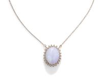 COLLECTION OF WHITE GOLD, LAVENDER JADE AND DIAMOND JEWELRY