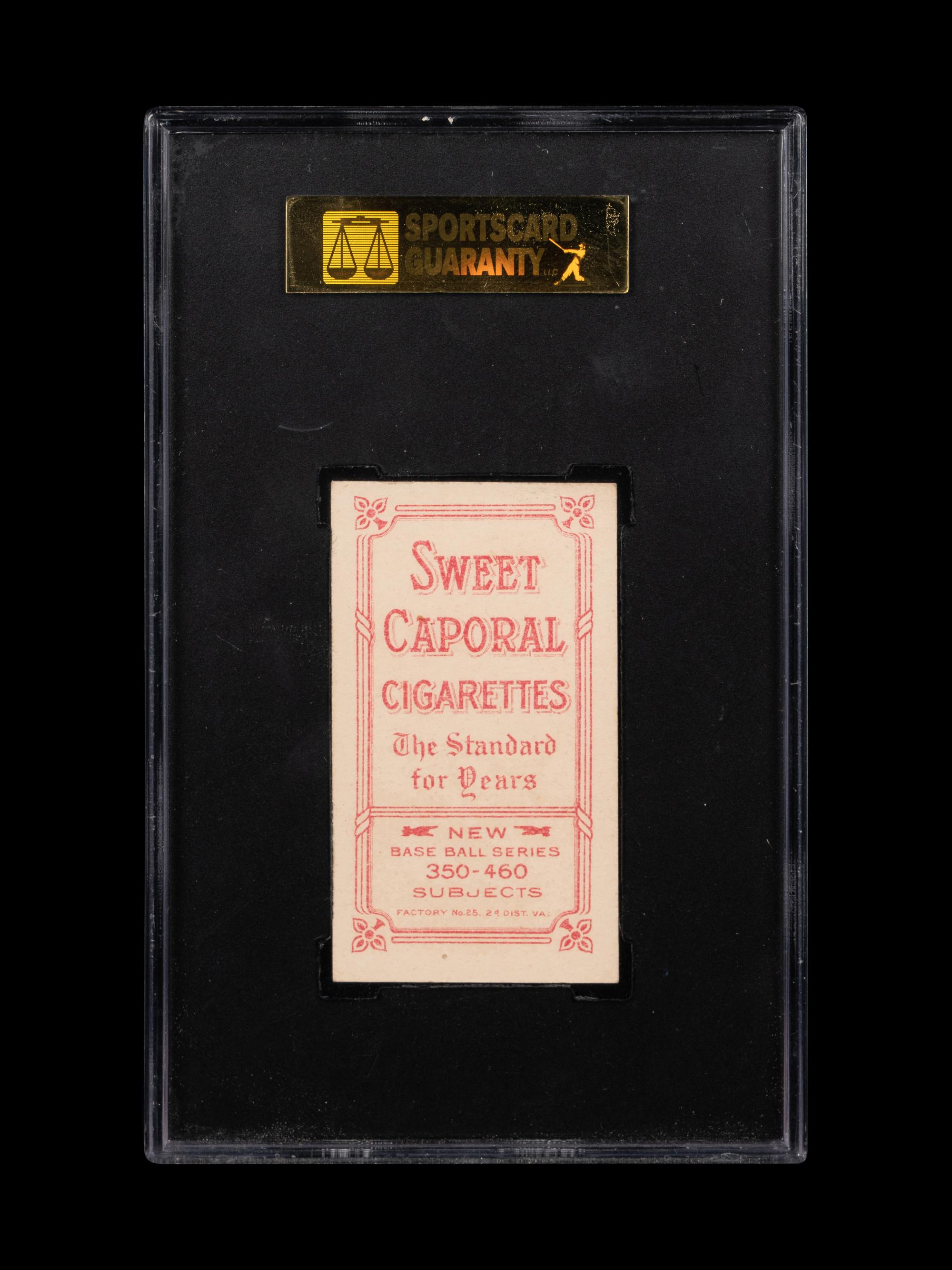 A 1911 T206 Sweet Caporal Orval Overall Hands Waist Level Baseball Card (SGC 4 VG-EX)