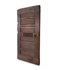 A Gothic Style Linenfold-Carved Oak Door