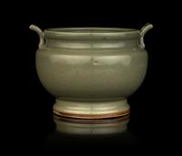 A Chinese Celadon Glazed Porcelain Censer