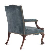 A George II Mahogany Library Armchair