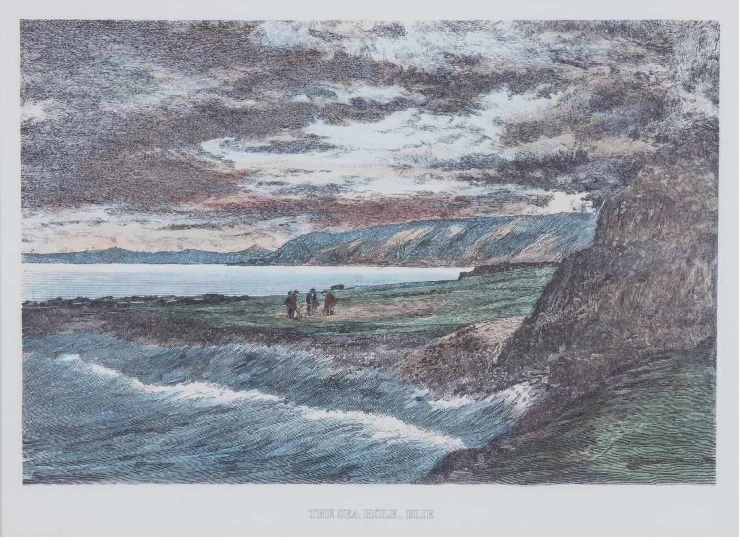 A Set of Two Lithographs of Golfing Scenes Each: 11 x 15 inches.