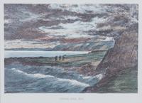 A Set of Two Lithographs of Golfing Scenes Each: 11 x 15 inches.