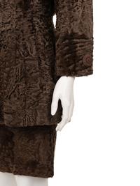 Galanos Lamb Fur Skirt Ensemble, 1980s