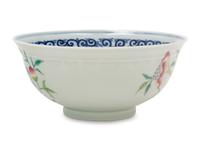 A Famille Rose and Underglaze Blue Porcelain Bowl