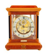 A German Burlwood and Marquetry Mantel Clock
