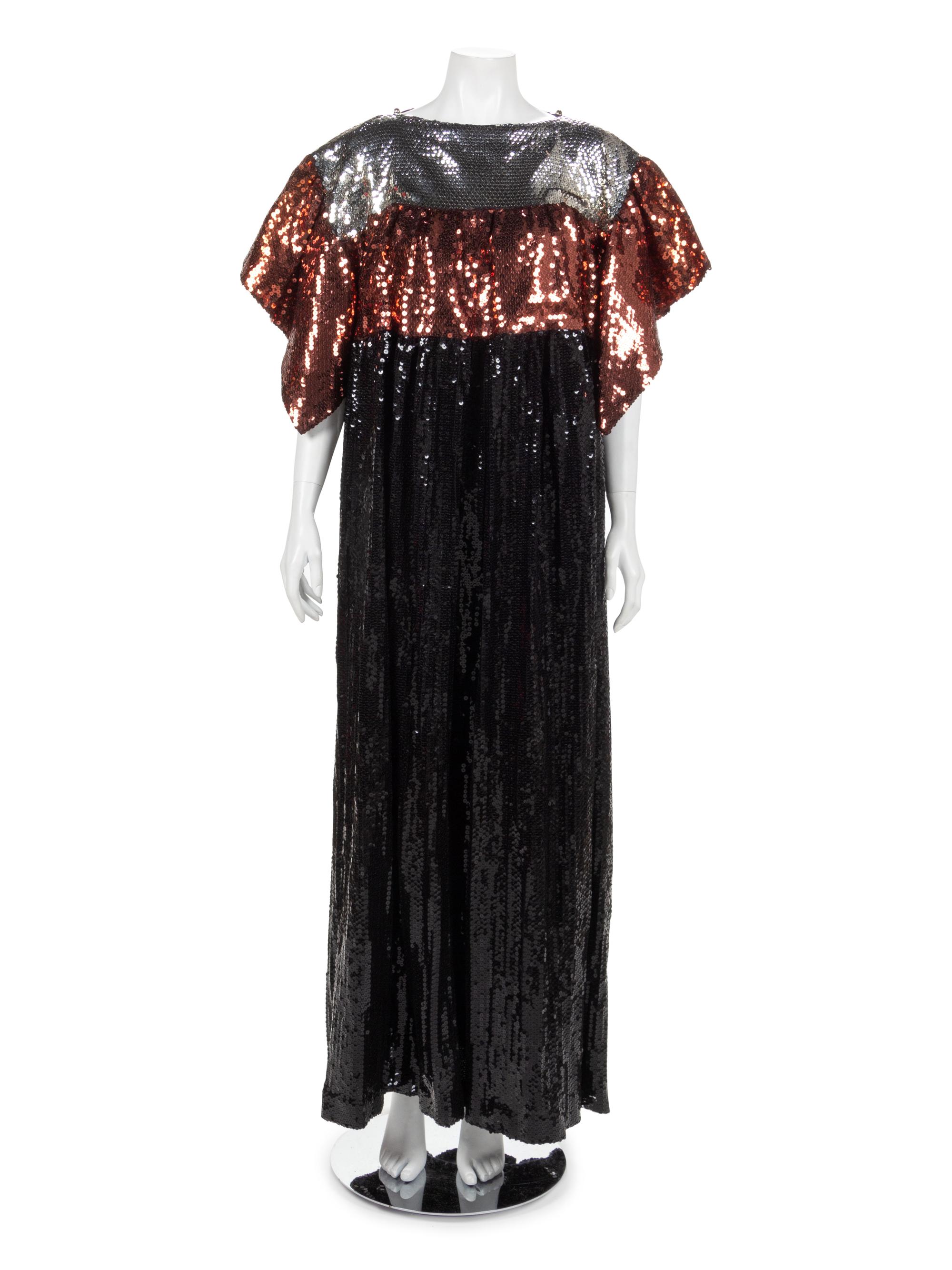 Geoffrey Beene Sequined Evening Dress, c1975