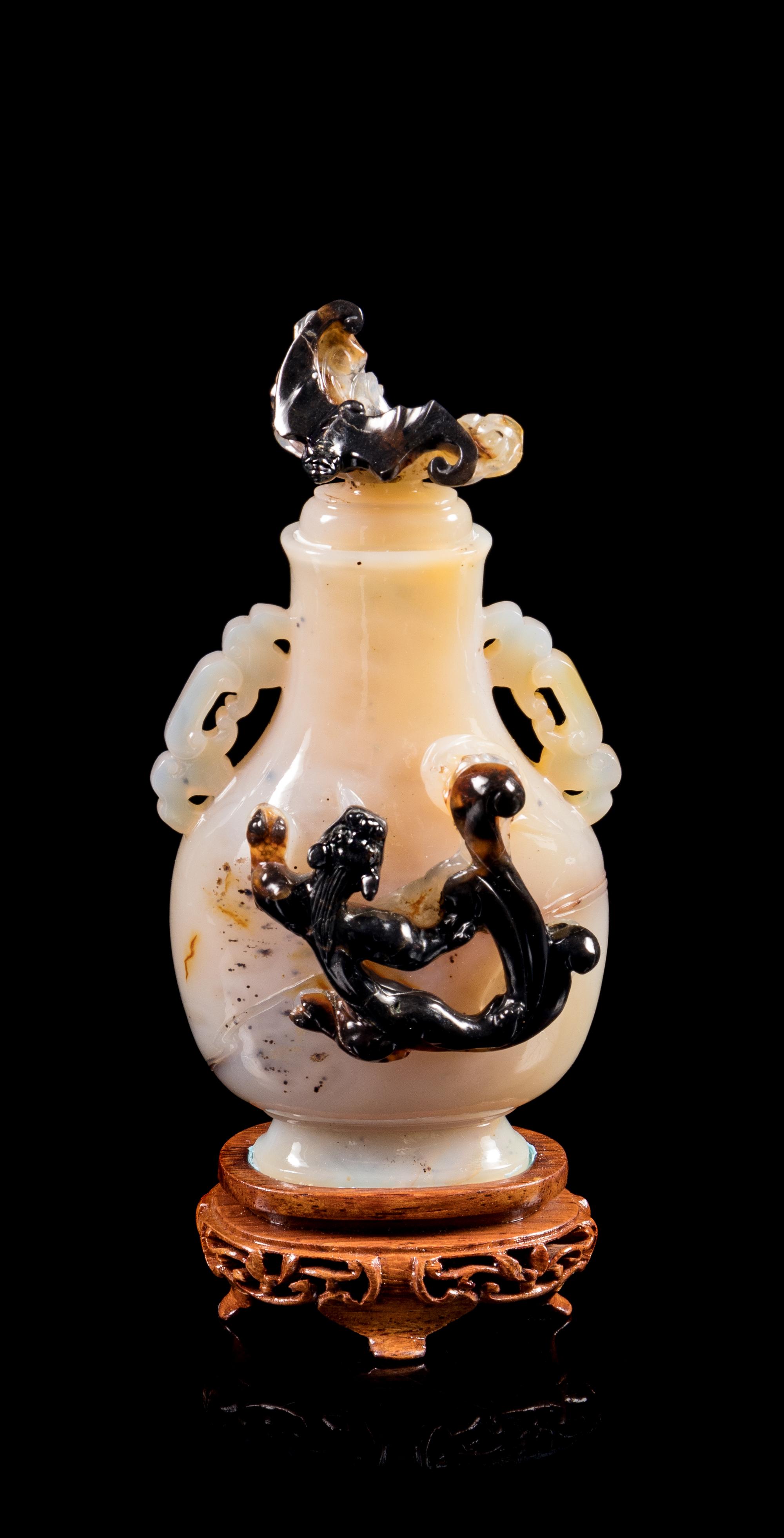 An Agate Covered Vase Height 4 3/4 inches. — 20TH CENTURY