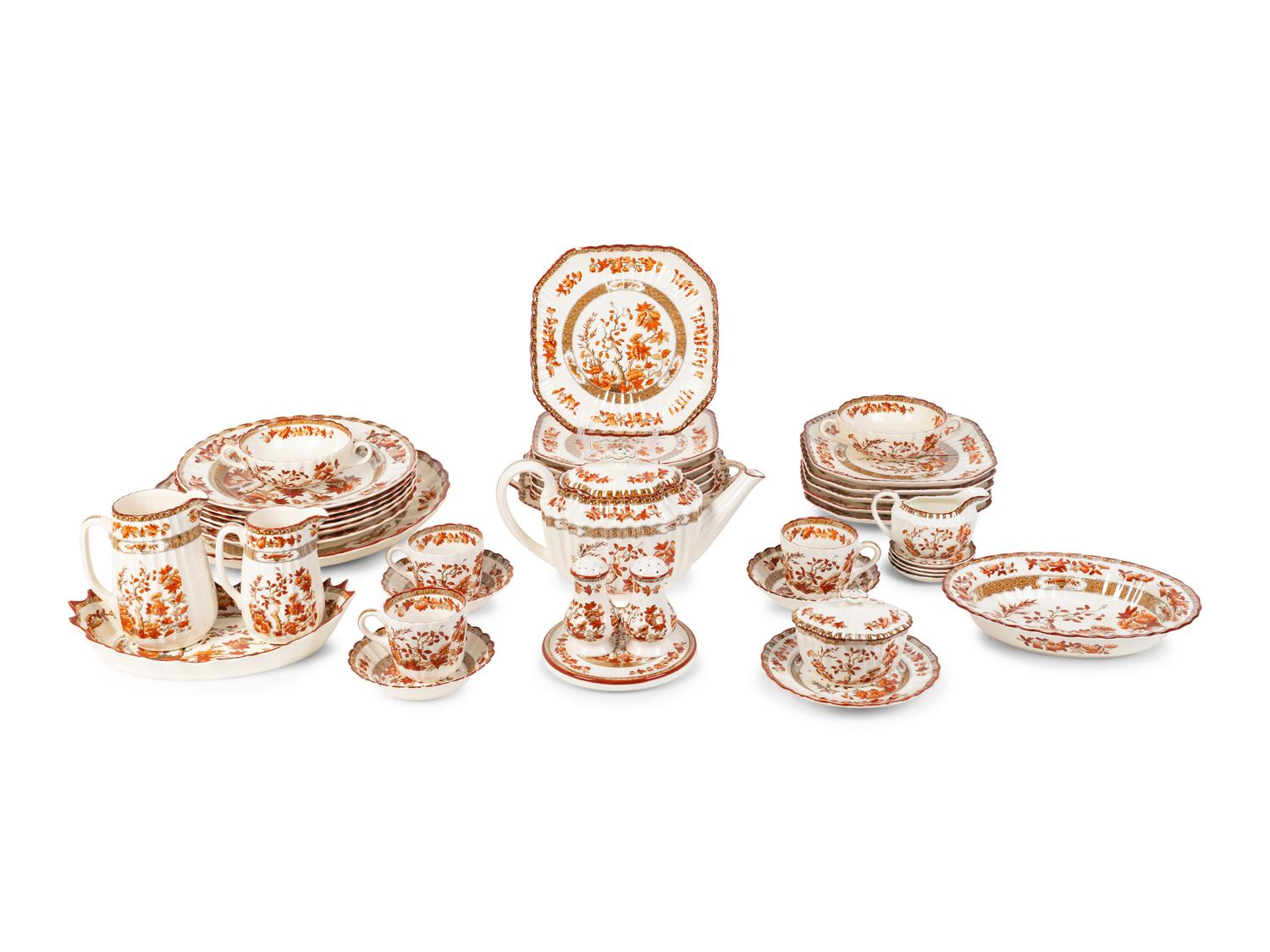 A Copeland Spode India Tree Stoneware Service — 20TH CENTURY