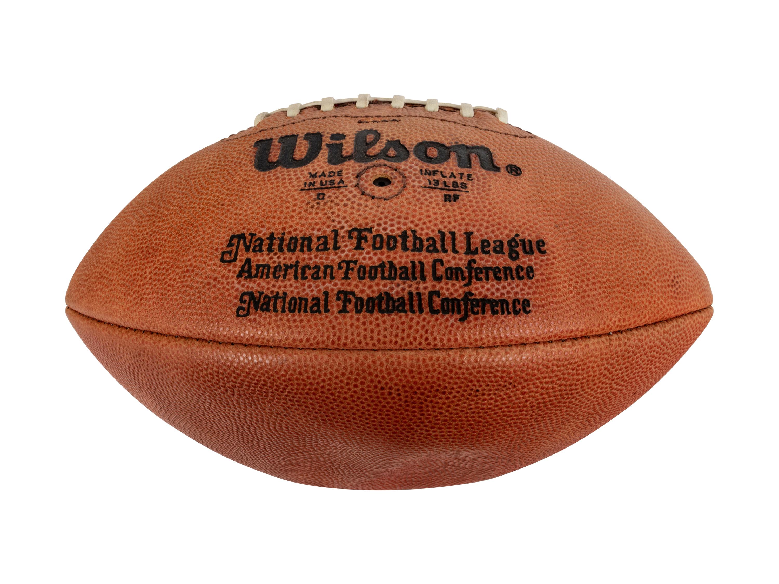 A 1990 Chicago Bears vs. Detroit Lions Game Ball Presented to Mike Ditka Formerly Displayed at Mike Ditka's Restaurant