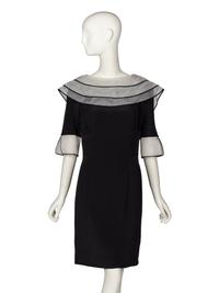 Chanel, Organza-Trimmed Cocktail Dress