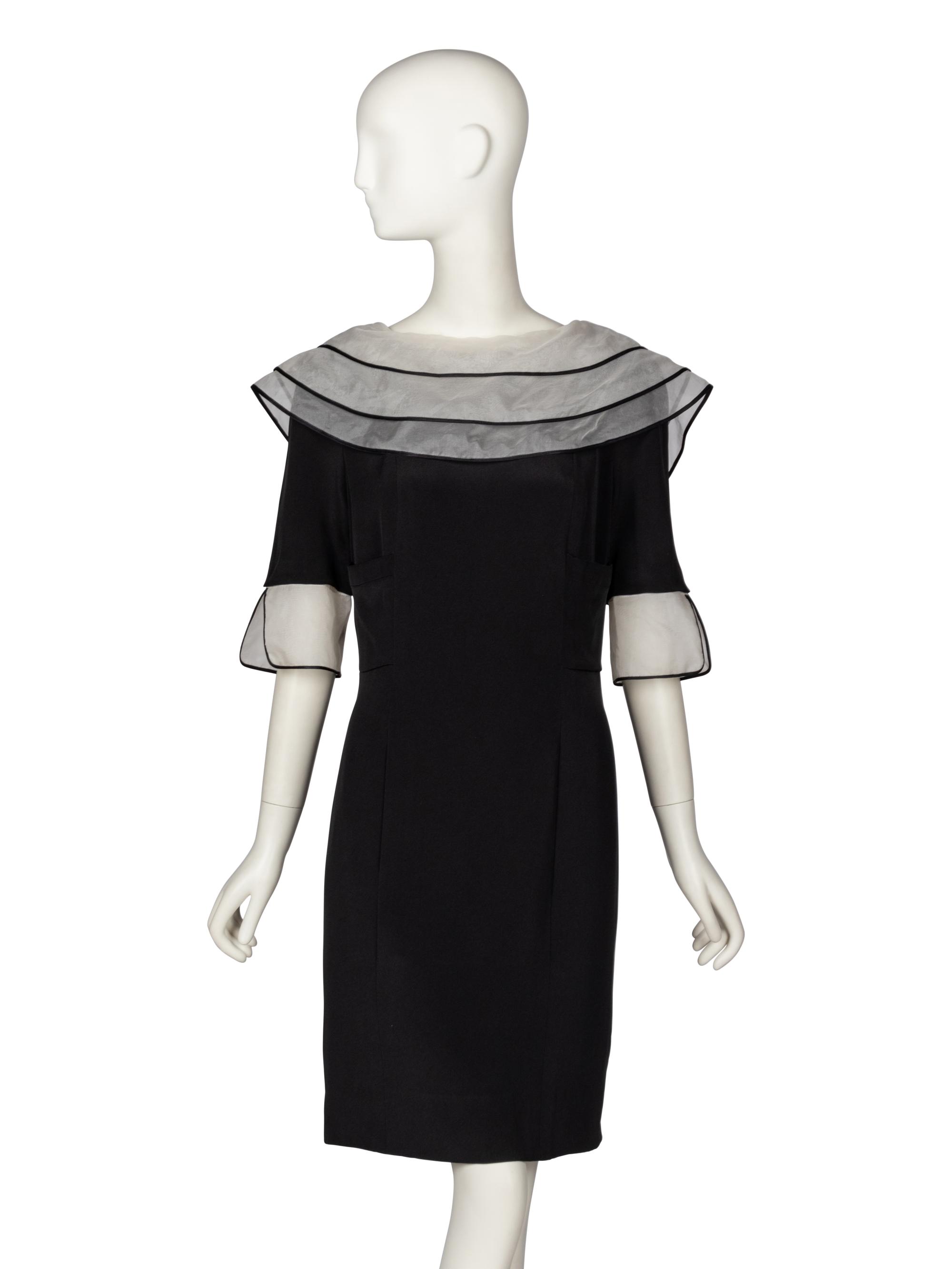 Chanel, Organza-Trimmed Cocktail Dress