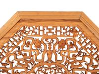 A Chinese Pierce Carved Hardwood Panel
