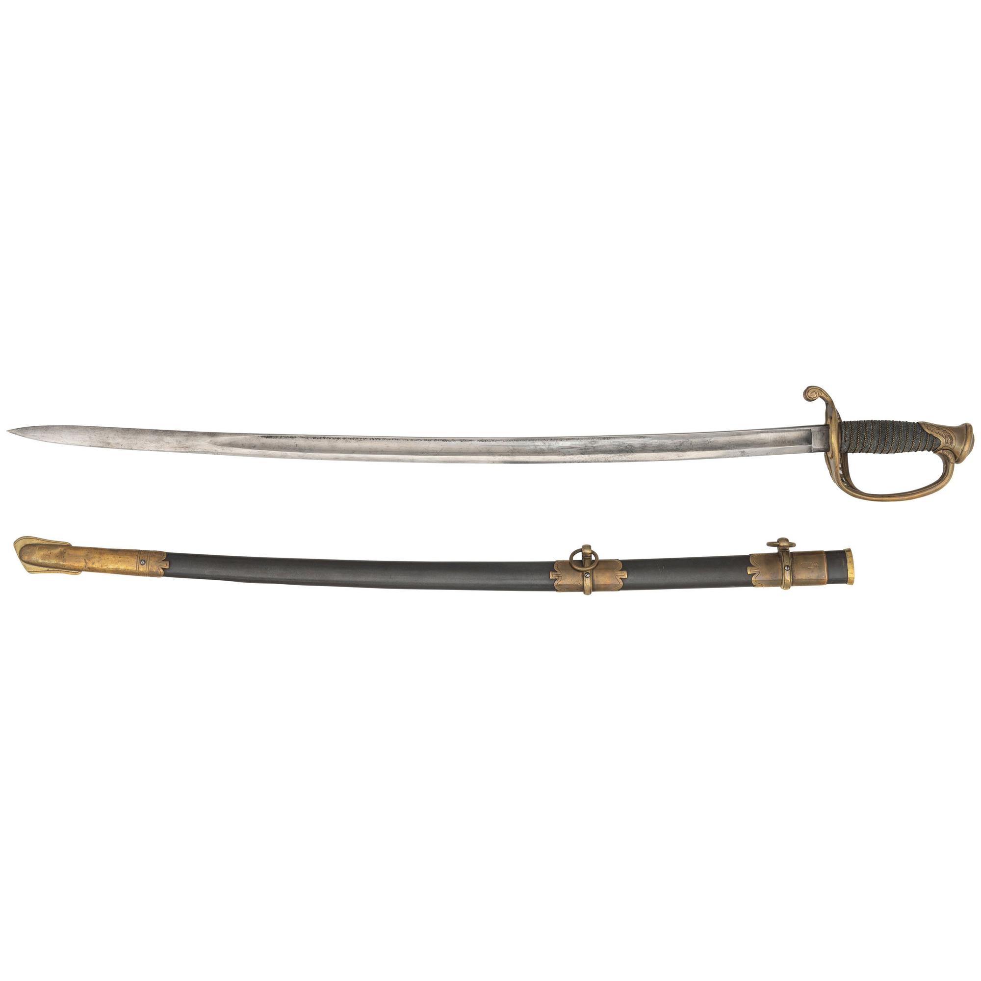 U.S. Model 1850 Staff & Field Officer's Sword Presented to Maj. Joseph Colburn, 59th Mass Inf. WIA at 2nd Bull Run and Petersburg