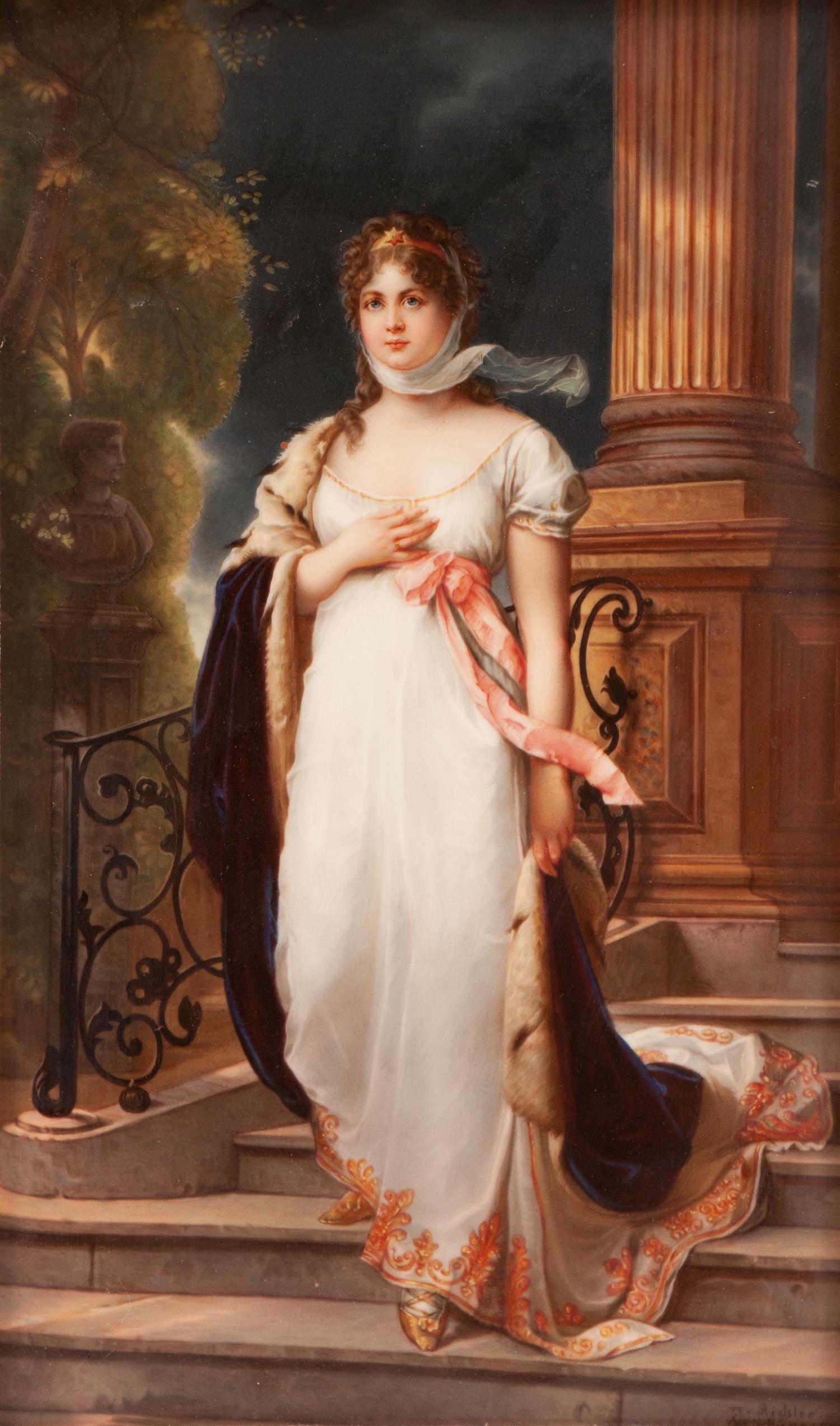 A KPM Porcelain Plaque of Queen Louise