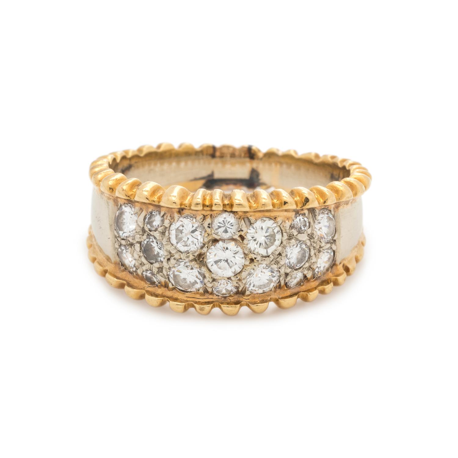 BICOLOR GOLD AND DIAMOND RING