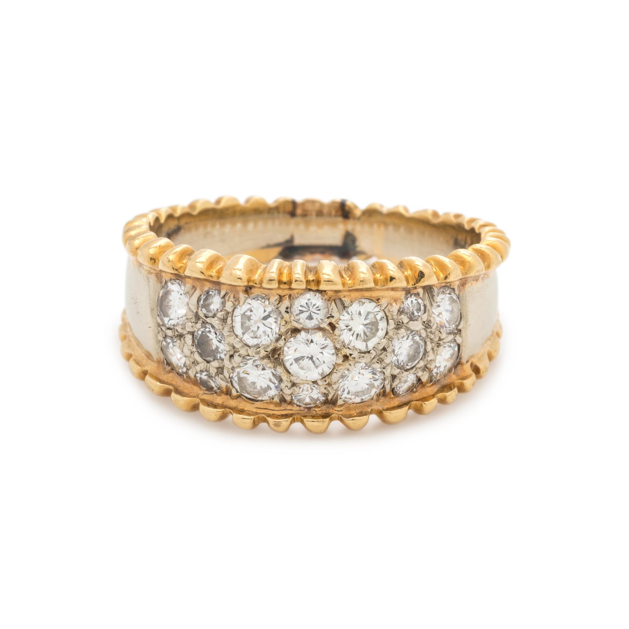 BICOLOR GOLD AND DIAMOND RING