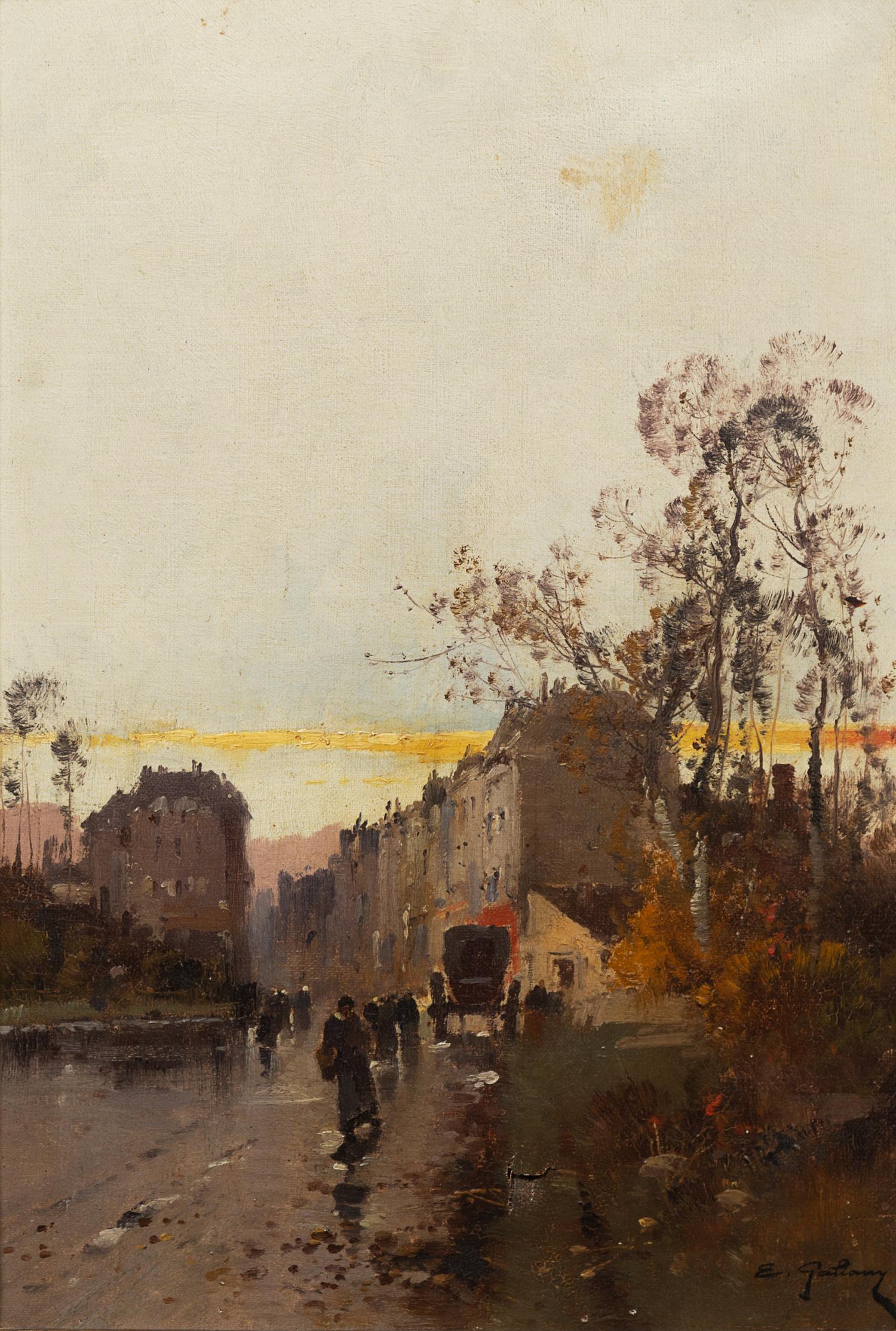 Eugène Galien-Laloue, (French, 1854-1941), Street Scene with Figures