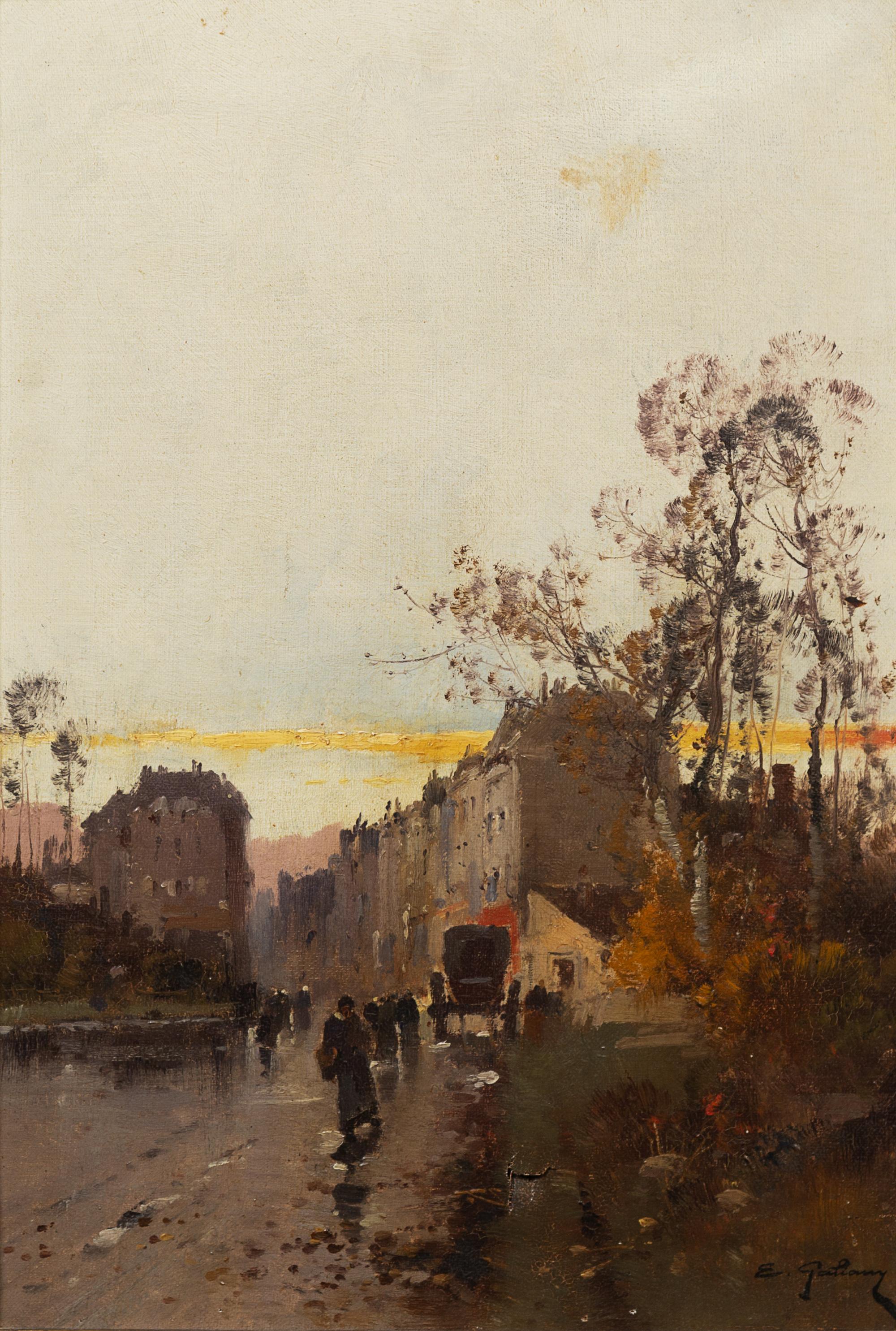 Eugène Galien-Laloue, (French, 1854-1941), Street Scene with Figures