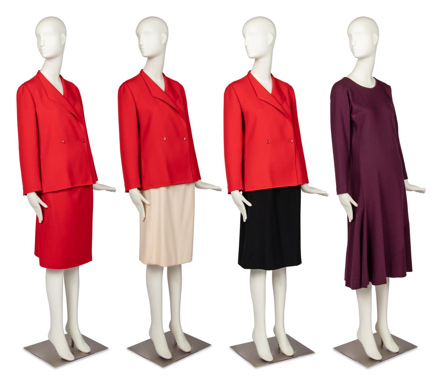 Halston Skirt Suit, Two Skirts, and Dress, 1980s