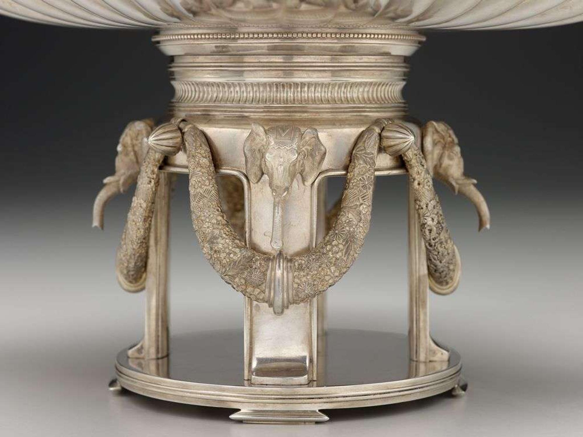 Impressive sterling silver centerpiece gorham corporation, providence, ri, late 19th century