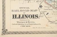 Official Road Map of Illinois. Chicago: Warner & Beers, N.d. Plate 11. 25 ¾ x 23 ¾ in. Matted and framed.