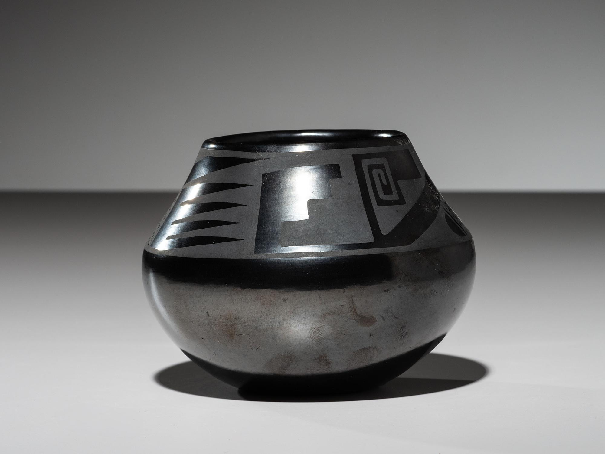 Blackware Jar, with Gunmetal Finish June 1967