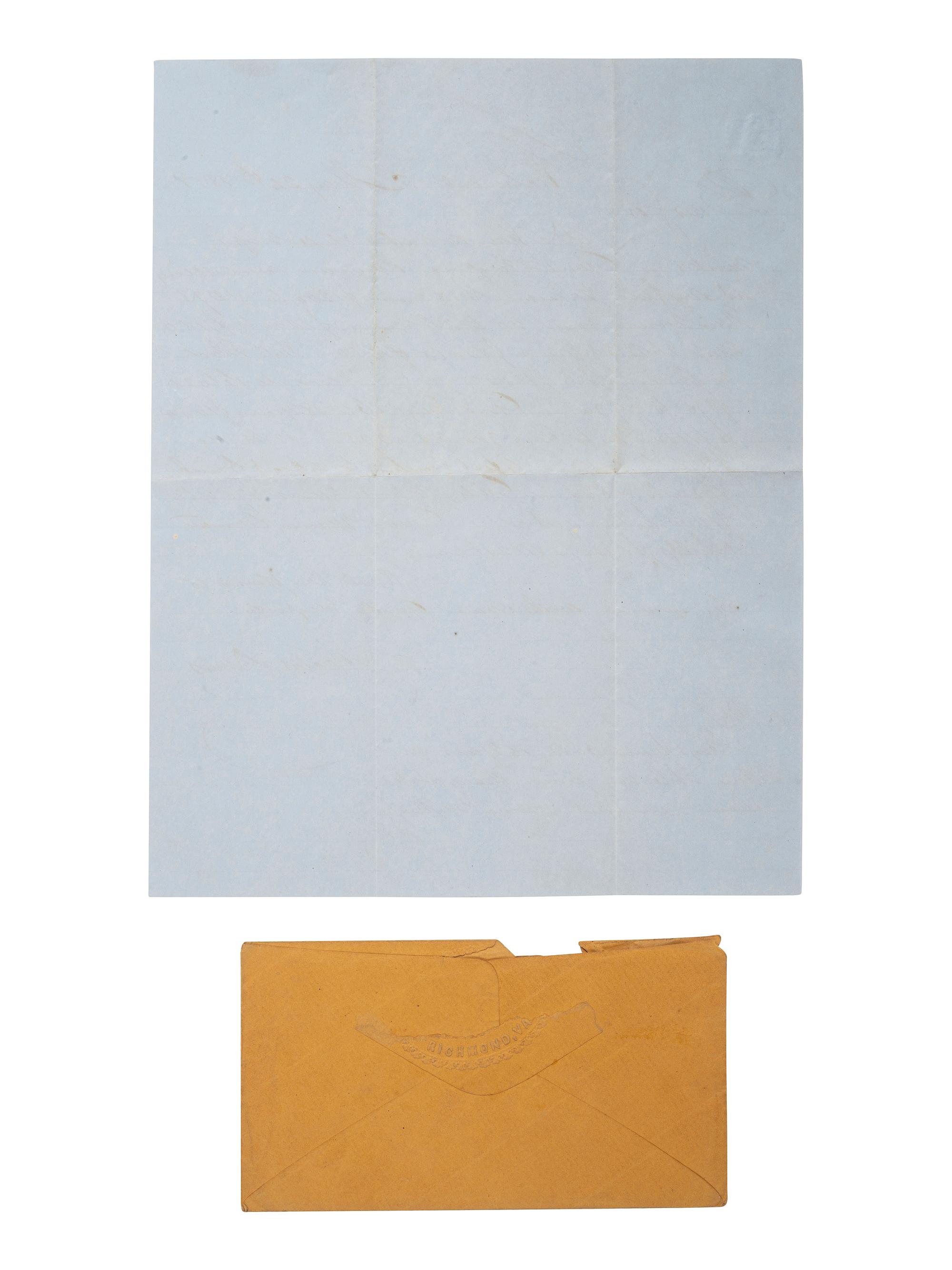 [SLAVERY & ABOLITION]. DAVIS, Hector. Autograph letter signed outlining the market for enslaved persons. Richmond, VA, 24 May 1858.