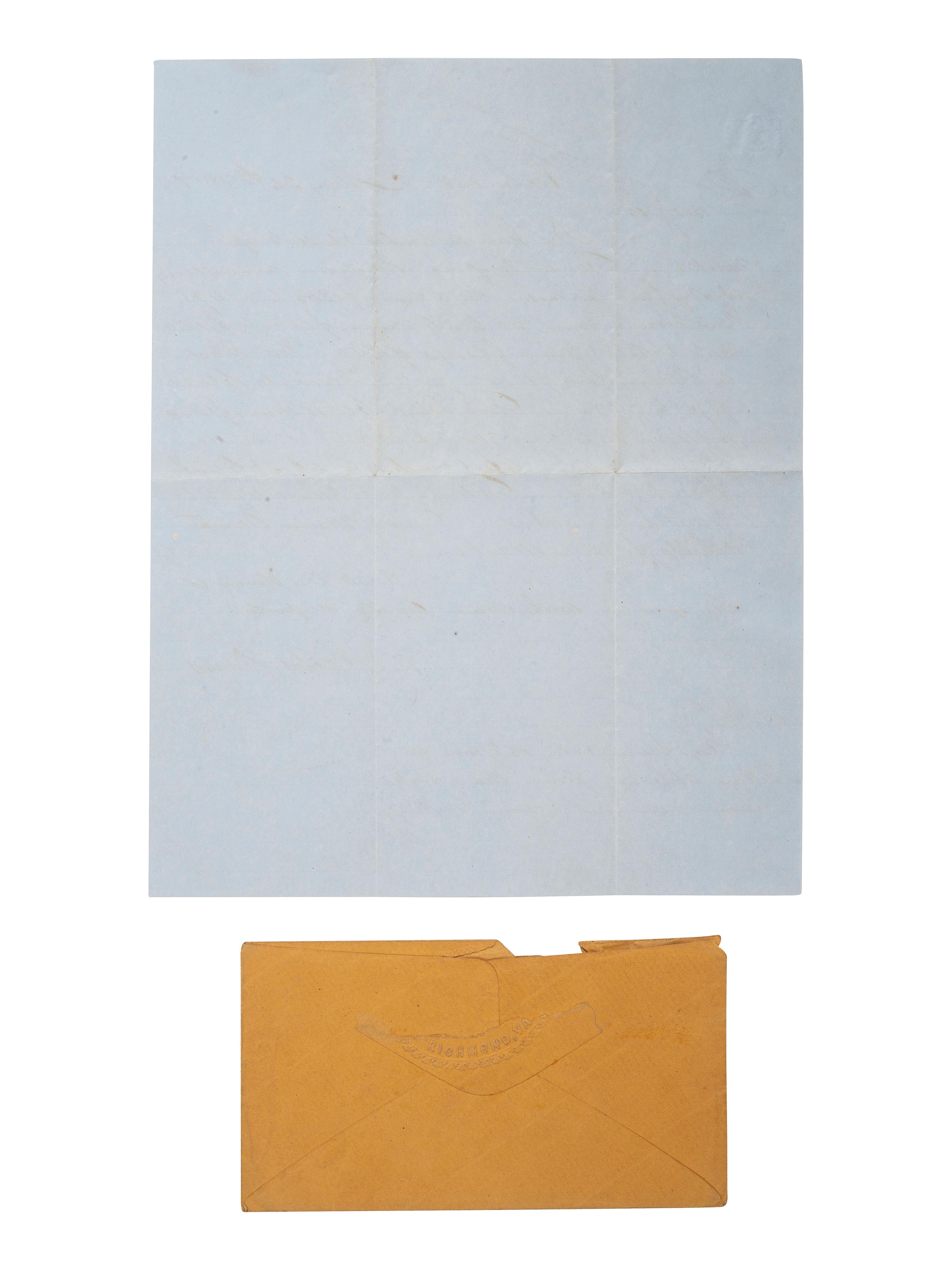 [SLAVERY & ABOLITION]. DAVIS, Hector. Autograph letter signed outlining the market for enslaved persons. Richmond, VA, 24 May 1858.