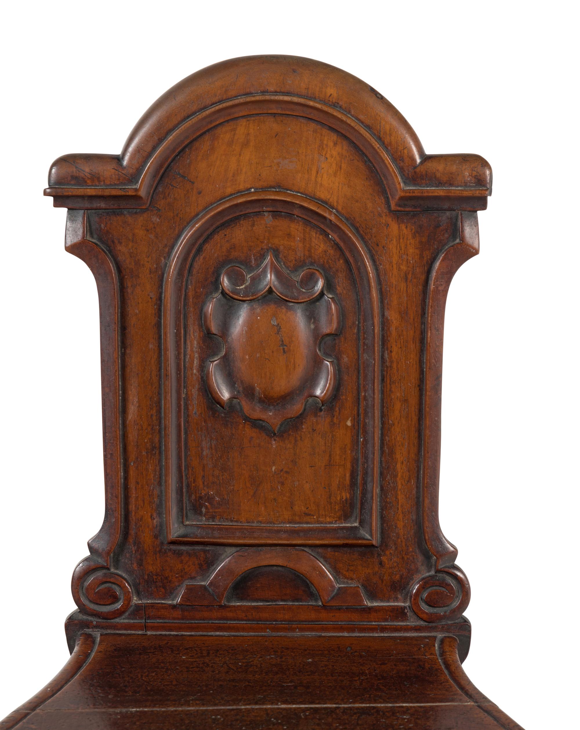 An English Mahogany Hall Chair