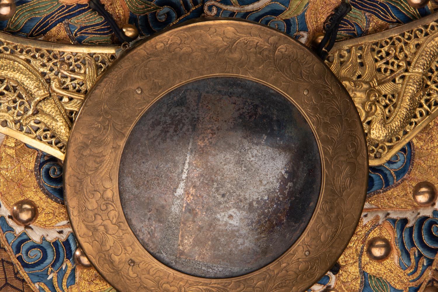 An Imperial Gilt Bronze and Iron Helmet and Partial Set of Armor