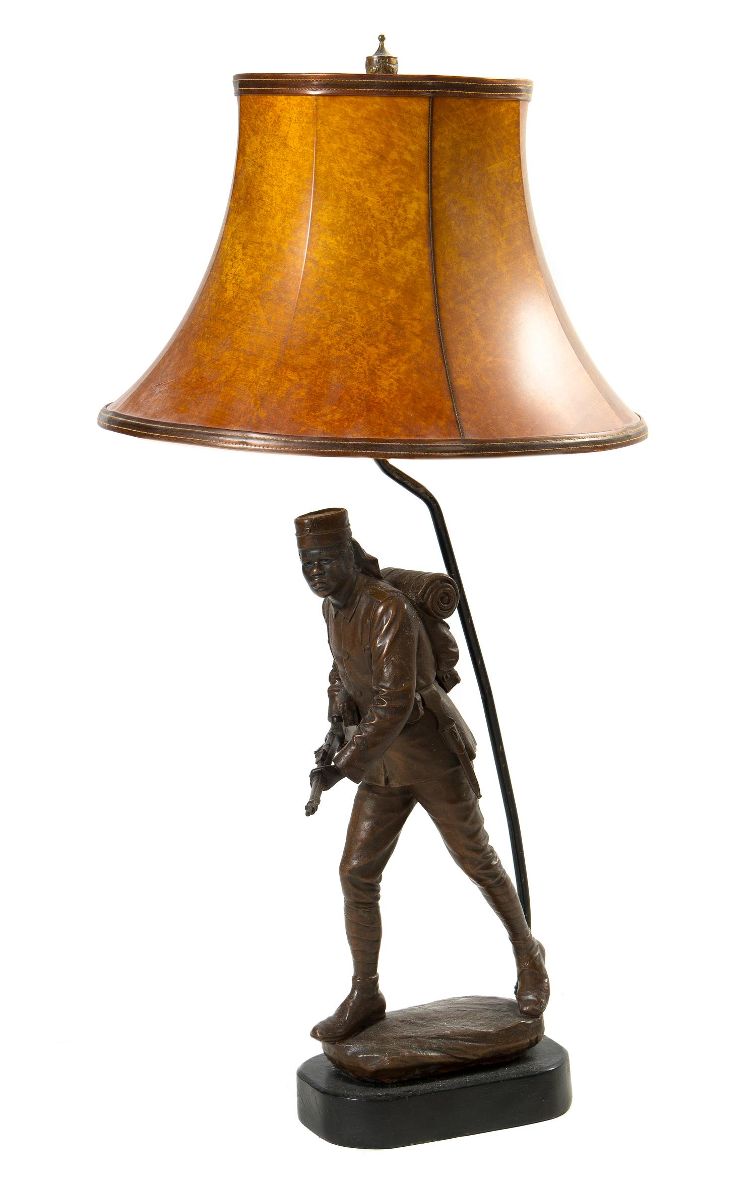 A German Bronze Figure, Height 17 1/4 inches.