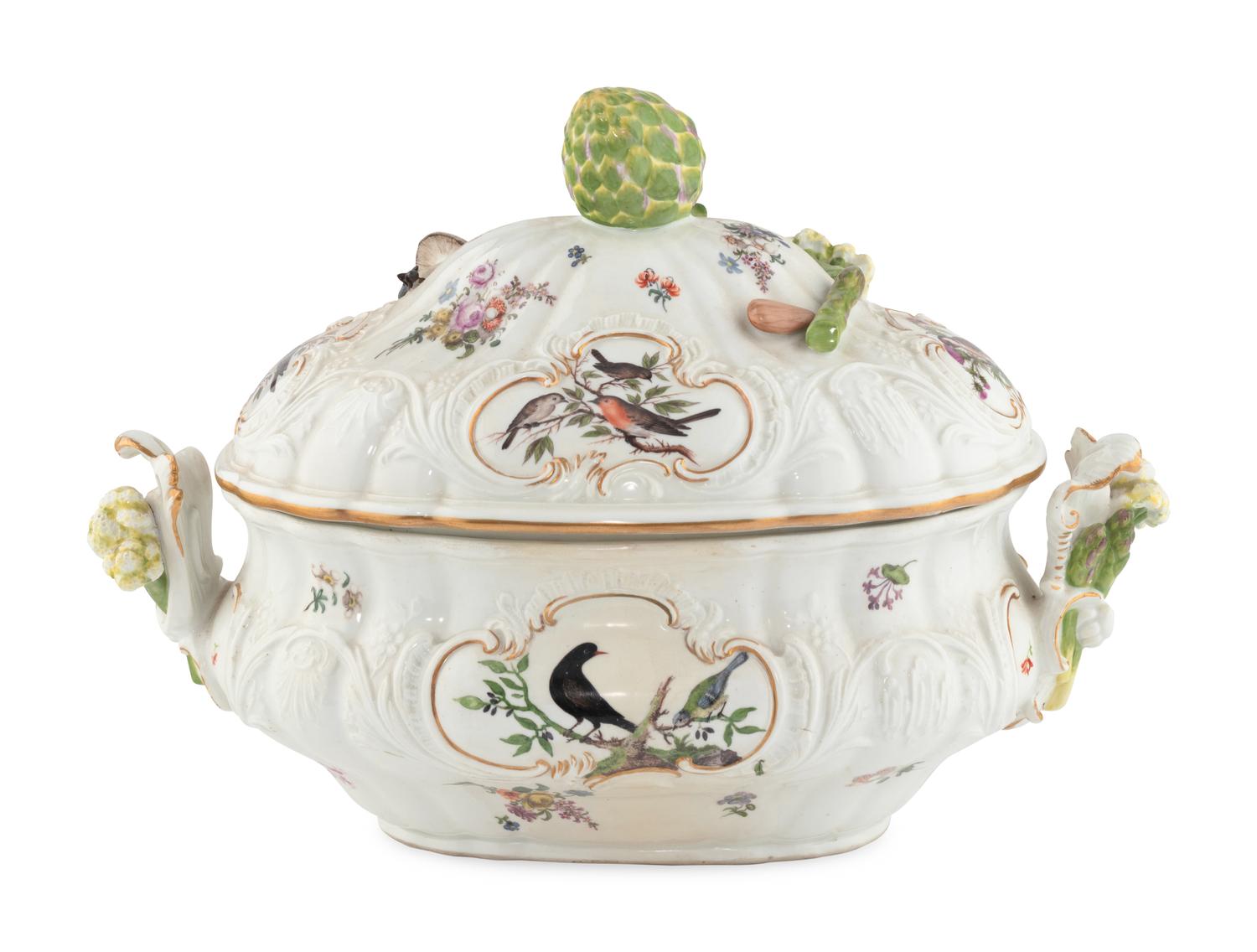 A Meissen Porcelain Covered Tureen