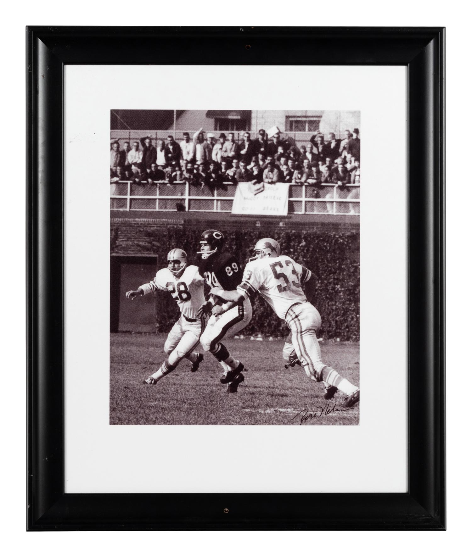 A Group of Five Photographs Depicting Mike Ditka as Chicago Bears Player Formerly Displayed at Mike Ditka’s Restaurant