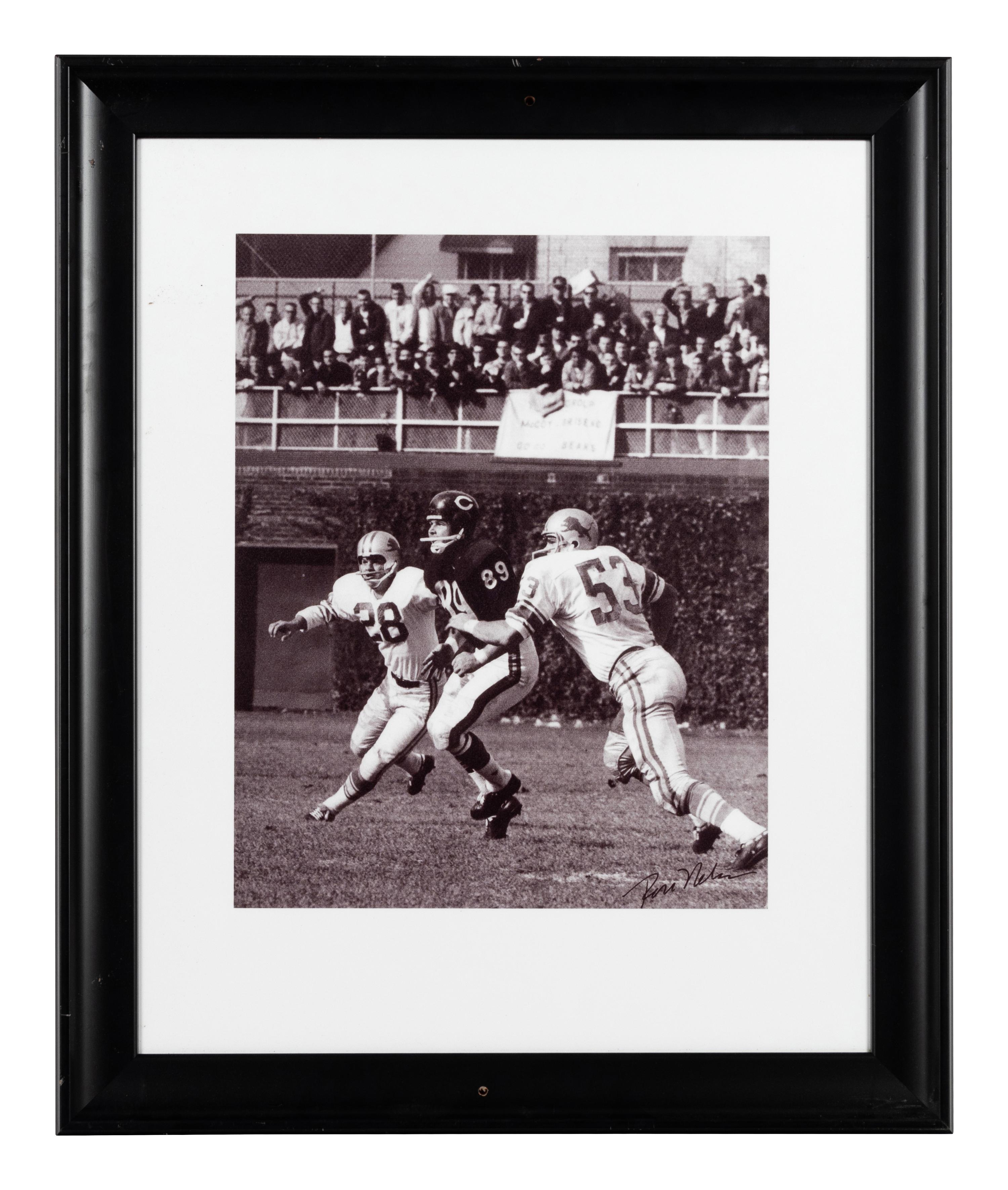 A Group of Five Photographs Depicting Mike Ditka as Chicago Bears Player Formerly Displayed at Mike Ditka’s Restaurant