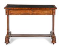 A Regency Style Leather Inset Mahogany Writing Table