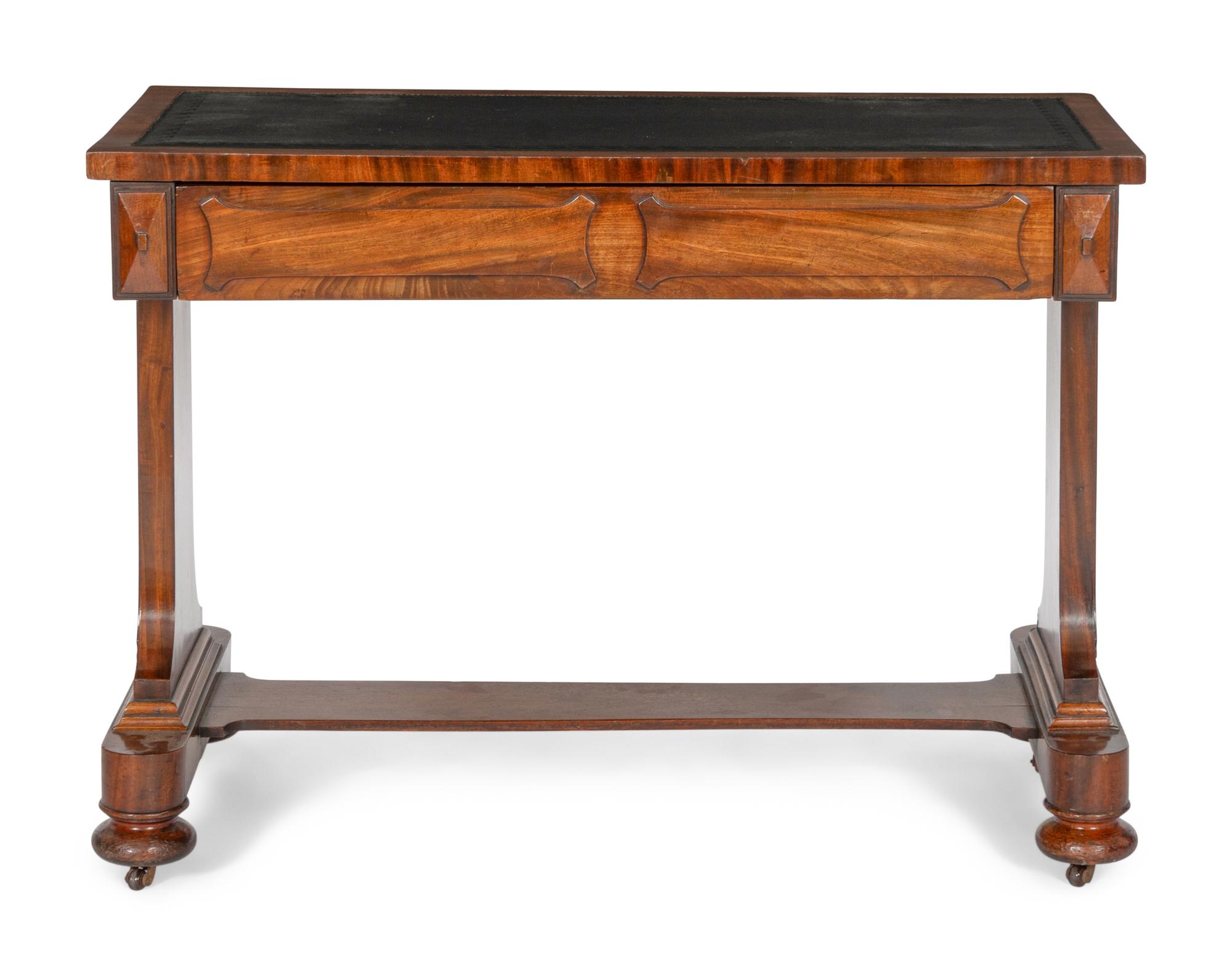 A Regency Style Leather Inset Mahogany Writing Table