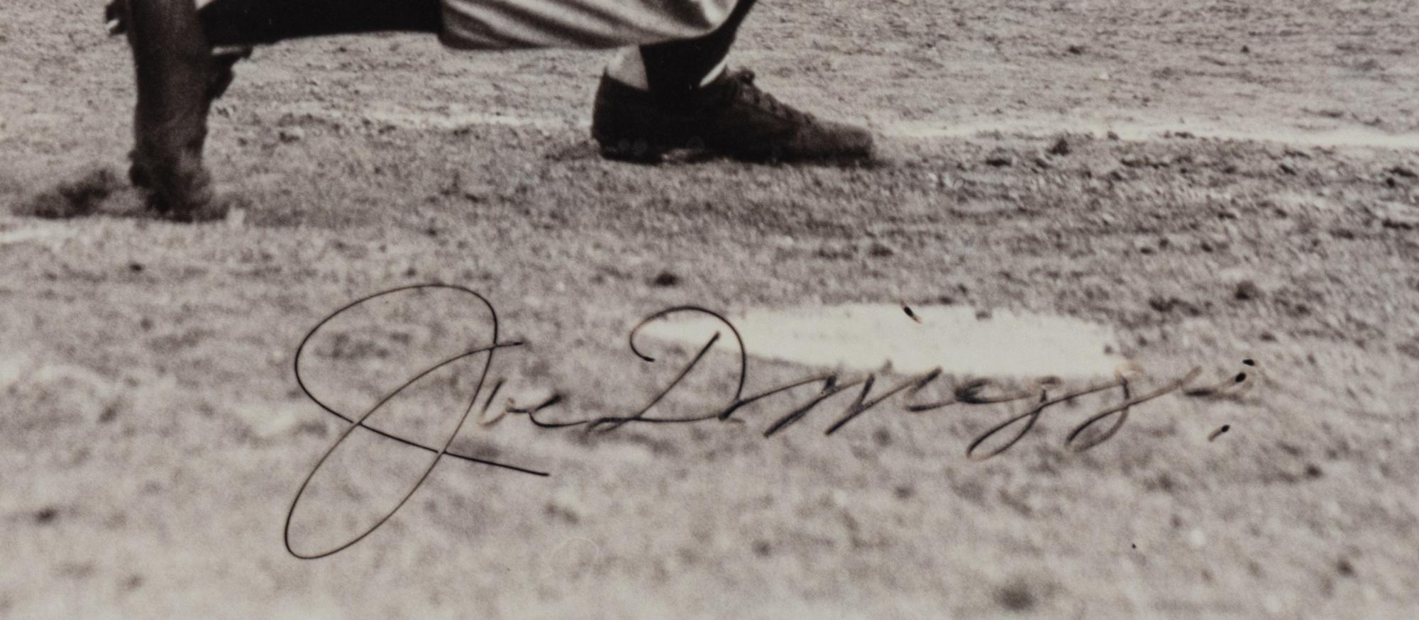 A Joe DiMaggio Signed Autograph Pinnacle Baseball Cards Display and Yogi Berra Signed Baseball,