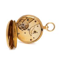 18K YELLOW GOLD OPEN FACE POCKET WATCH