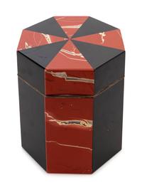 An Italian Hardstone Veneered Table Casket