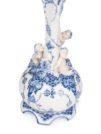 An Assembled Royal Copenhagen Blue Fluted Full Lace Porcelain Table Garniture