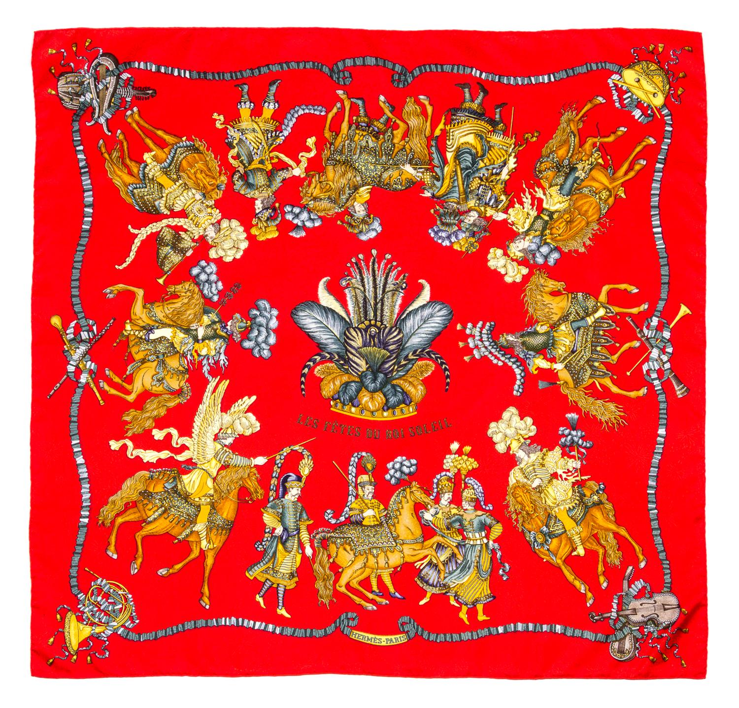 An Hermes 90cm Silk Scarf, 36"x36".