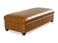 A Contemporary Faux Leather-Upholstered Ottoman