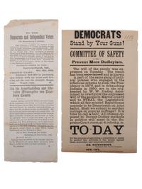 [TAMMANY HALL]. Broadsides and ephemera from the 19th-century Democratic Party, incl. Tammany Hall.